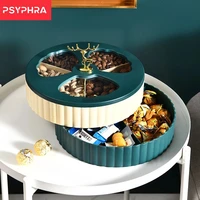 multi grid snack box fruit plate home plastic elk dried fruit storage box nut tray nordic decoration table candy organizer