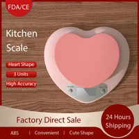 kitchen digital food scale food diet postal baking coffee balance measuring lcd electronic shipping weight heart shape scales