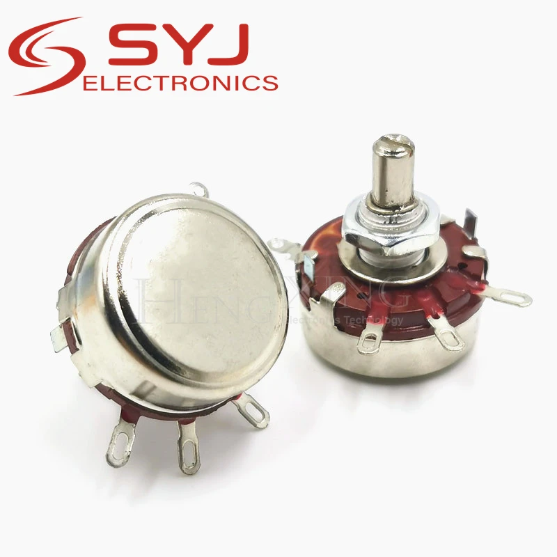 1 шт./лот украшенные узором 118 сдвоенный потенциометр 2 Вт 1K 2.2K4.7k 10K 100k 220K 470K