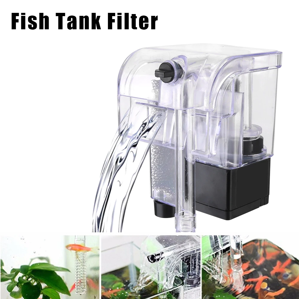 

3 In 1 External Aquarium Filter Mini Water Pumps Oxygen Submersible Water Purifier for Aquarium Fish Tank Filter