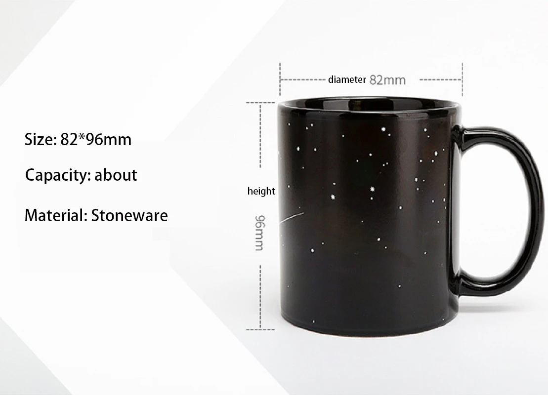 

Starry sky color changing cups ceramic color changing cups for boys and girls home coffee cups Single pack gifts