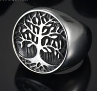 tree of life amulet mens ring simple elegant charm boyfriend cycling jewelry creative gift wholesale