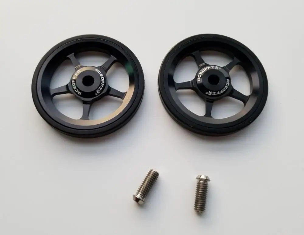 Легко колеса 2 шт Easywheel для Brompton складной велосипед сплав супер легкие