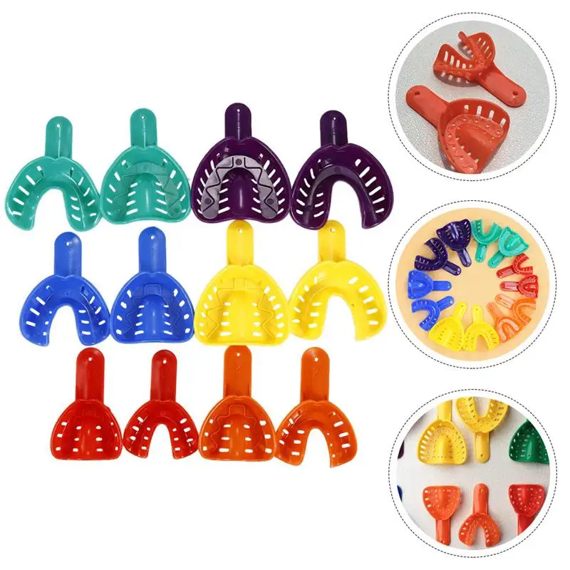 

12pcs High Temperature Disinfection Teeth Trays Mouth Guards For Teaching Children