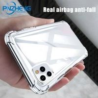 pinzheng true airbag transparent phone case for iphone 11 12 pro max mini 7p 8plus 6 6s plus xr x xs max se2 phone case cover