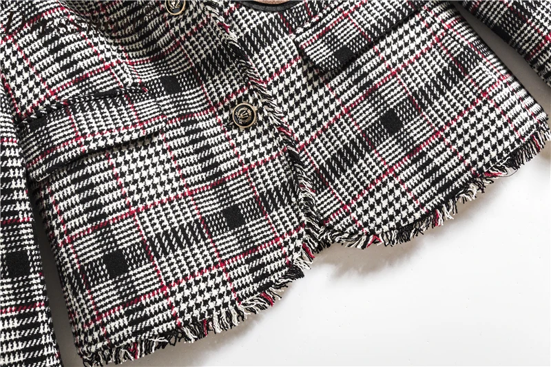 Dressnow, высокое качество, женские зимние плотные твидовые клетчатые куртки, пальто, зимняя куртка с длинным рукавом, пальто, женская твидовая куртка, верхняя одежда