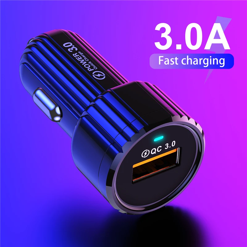 Автомобильное зарядное устройство Lovebay мини-USB-адаптер со светодиодным дисплеем