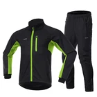 ARSUXEO Мужская велосипедная зимняя велосипедная куртка флисовая теплая уличная спортивная одежда велосипедные брюки MTB велосипедные костюмы комплект велосипедной одежды