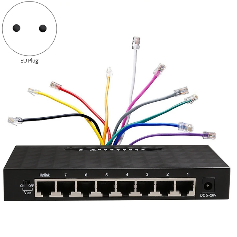 Сетевой коммутатор с 8 портами 1000 Мбит/с Gigabit Ethernet | Компьютеры и офис