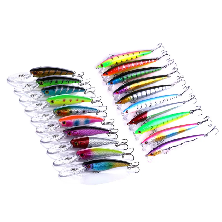 

20 шт./компл. гольян рыбаловная приманка 95 мм 8g 3D воблер с глазами воблеры искусственные Пластик жесткие приманки рыболовные снасти приманки для ловли рыбы