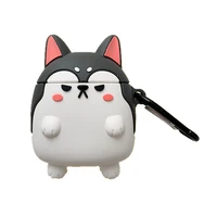 3d corgi dog protective case for airpods 2 cute cover bluetooth earphone case for airpods silicone unique design with keychain