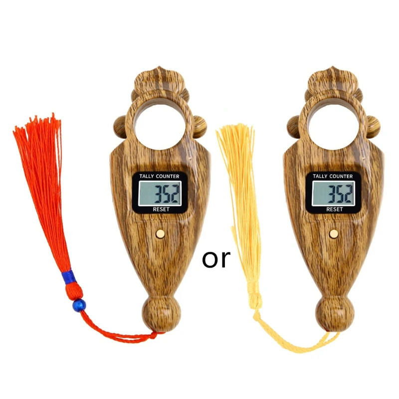 

Portable Handheld Tassel Digital Beads Counter Finger Game Toy Manual Reset Decompression Relaxation Tool Meditation