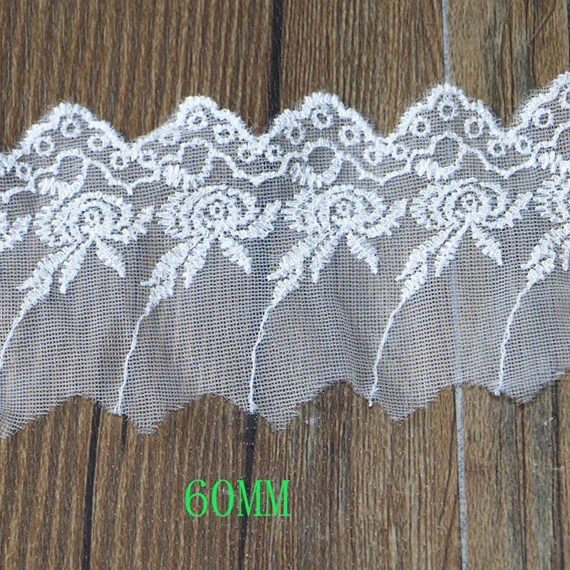 6CM 2YARD 2 ярда 7-16 см белая кружевная лента ручной работы кружевная отделка пэчворк материал пошив одежды «сделай сам» Аксессуары - Цвет: 6CM 2YARD
