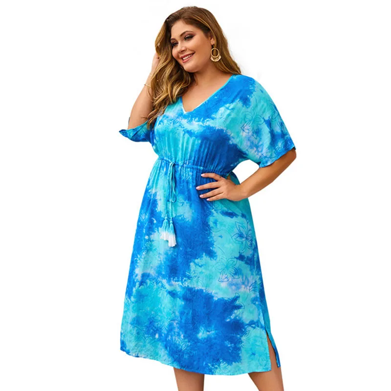 Модная женская одежда летние свободные платья с завязкой новинка 2021 женские