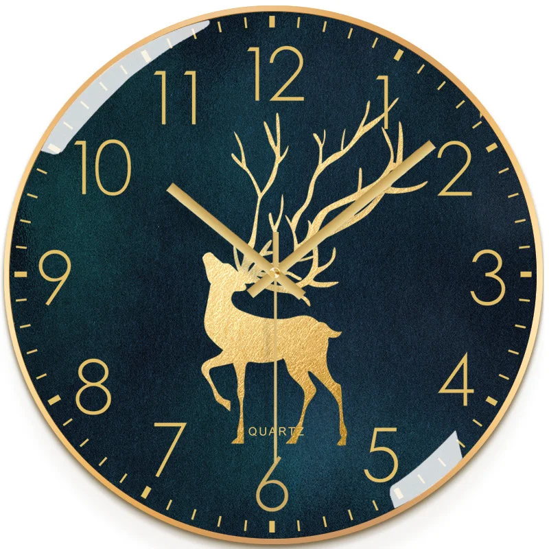 

Metal Nordic Wall Clock Metal Living Room Home Decoration Mute Wall Watches Home Decor Luxury Modern Quartz Clocks Undefined