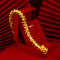 not fade gold bracelet for men quality simulation 5d dragon bangle fashion iced out jewelry luxury hip pop jewellery gift
