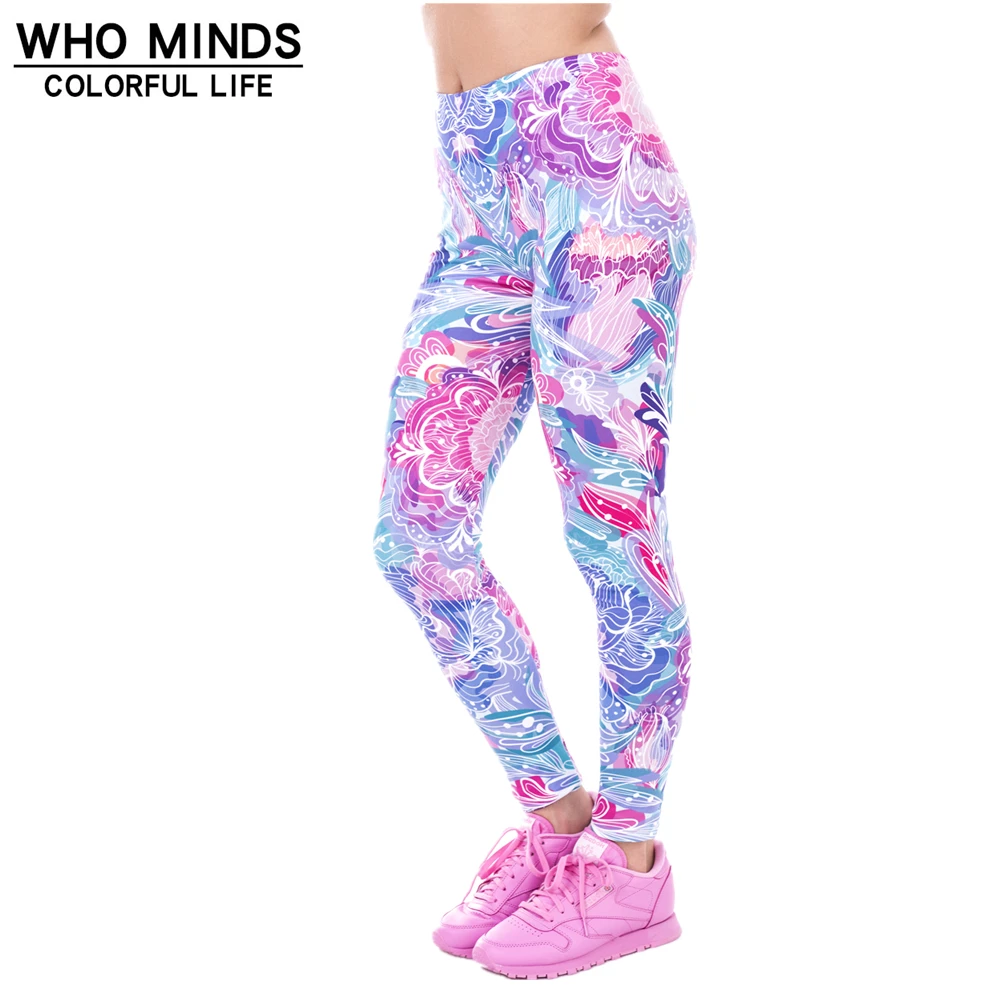 

Workout Lggins Fashion Sexy High Waist Legging Slim Elasticity Push Up Fitness Gym Leggings Women Pants Stacked Leggins Flower