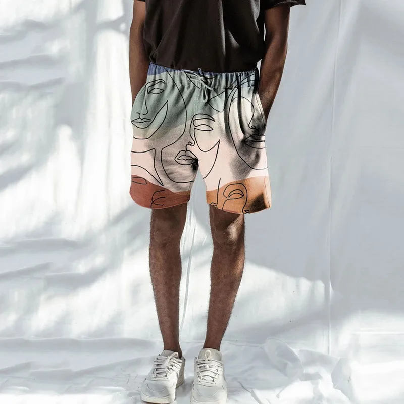 

WENYUJH Man's Print Shorts Male 2021 Summer Outdoor Sport Casual Street Hip Hop Short Pants Streetwear Harajuku Oversized Shorts