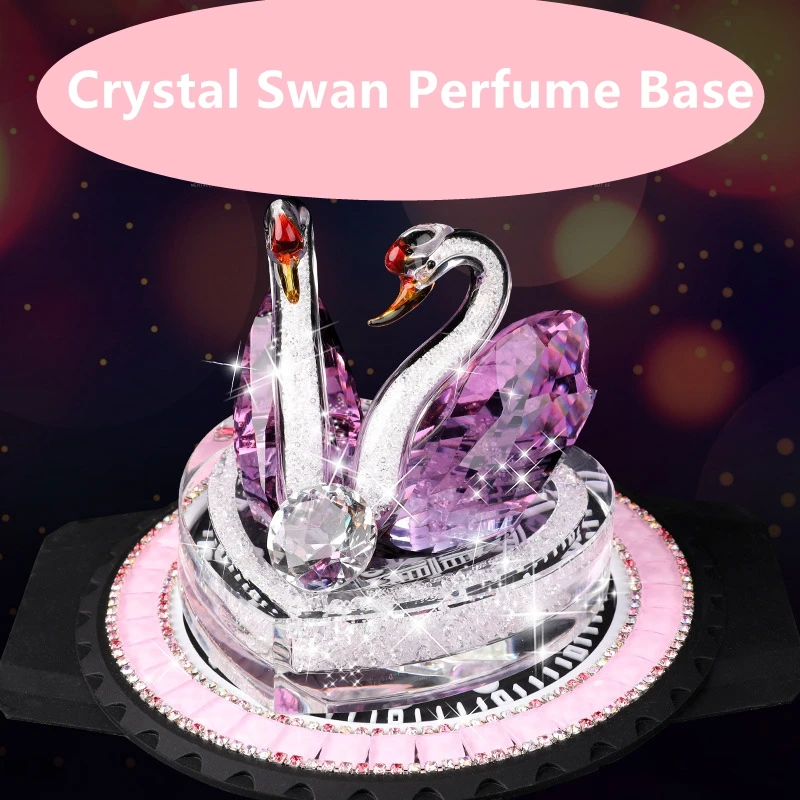 

ELEGANT CRYSTAL SWAN FIGURINE RHINESTONE BASE COLLECTION PAPERWEIGHT TABLE CENTERPIECE BEST FOR VALENTINE'S ORNAMENT GIFT