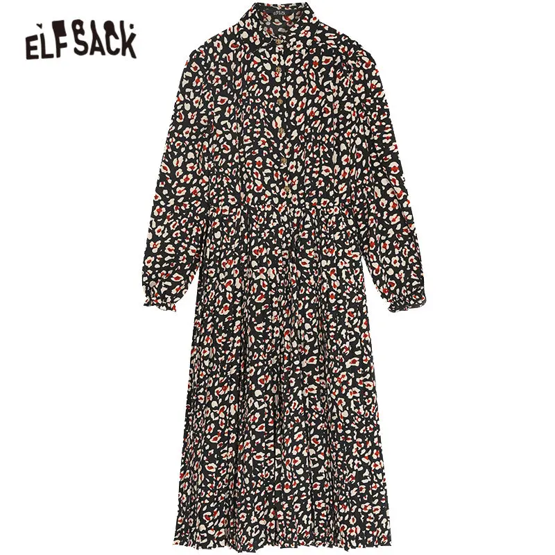 Женское повседневное шифоновое платье ELFSACK разноцветное в стиле бохо с яркими