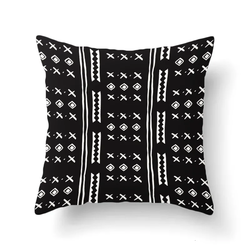 45*45 см плюшевая подушка задняя в полоску Геометрическая фланелевая чехол для