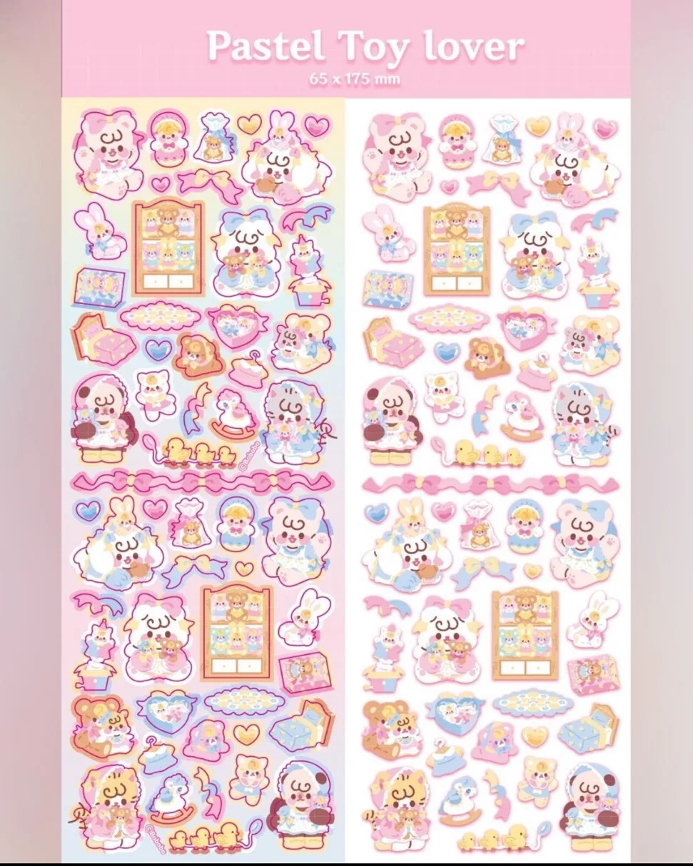 Korean Ins Cute Cartoon Laser Stickers Christmas DIY Scrapbooking Idol Card Decorative Stationery Kawaii Sticker Art Supplies | Канцтовары