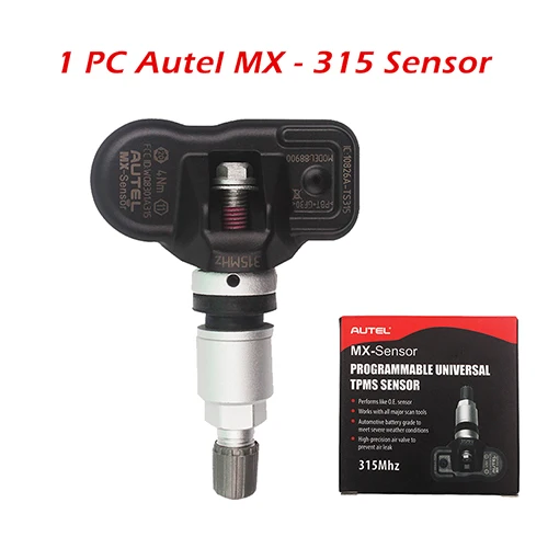 1 x 315 sensor AUTEL сенсор mx-сенсор TPMS 433 МГц датчик давления в шинах Универсальный mx-сенсор 433 МГц программист работает с AUTEL Maxitpms TS601 - Цвет: 1 x 315 sensor