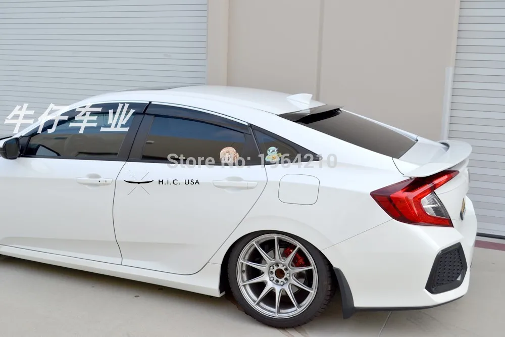 Автомобильный Стайлинг для Honda Civic 2008 2015 задний спойлер из АБС пластика на крышу