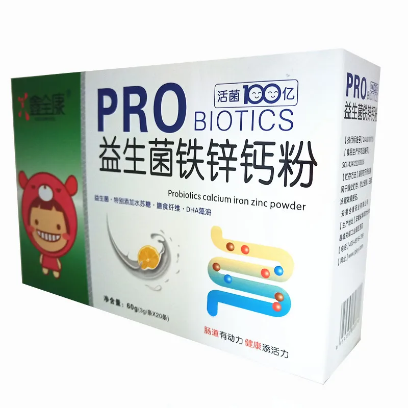 Цинковый кальциевый порошок для взрослых и детей пробиотики Xinquankang из железа 3 г *