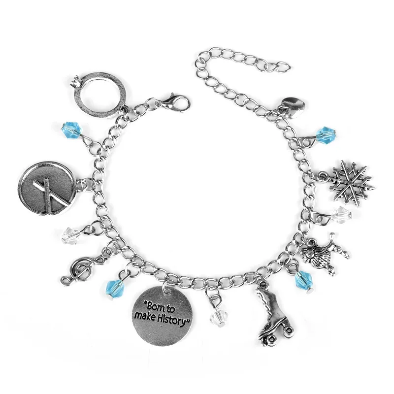 

Wholesale 5 Pcs 2021 Yuri on Ice Bracelets Japanese Anime Pendant Silver Hand Accessories for Women Men Jewelry Cosplay Gifts