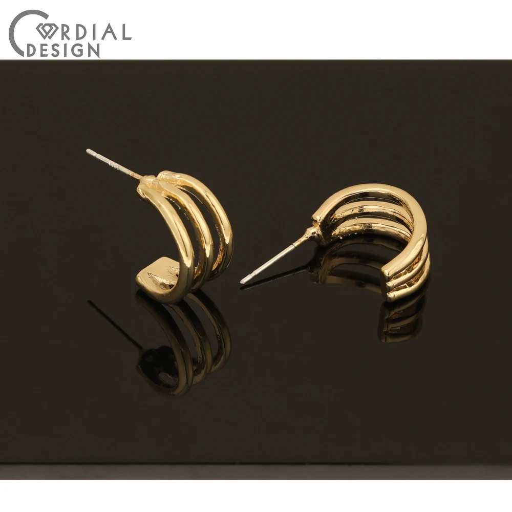 

Cordial Design 50Pcs 11*16MM Jewelry Accessories/Earrings Stud/C Shape/Hand Made/DIY Making/Jewelry Findings & Components