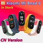 Фитнес-браслет Xiaomi Mi Band 6, смарт-браслет AMOLED, 5 цветов, монитор уровня кислорода в крови, пульсометр Mi band 6, Bluetooth, спортивный смарт-браслет