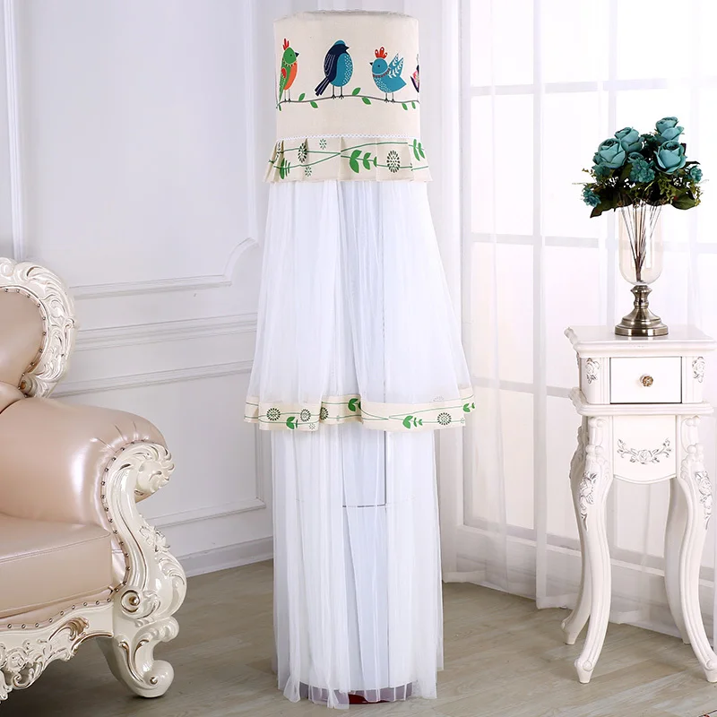 

Warm Love 2020 Cotton Cartoon Printing Boot No Take Cylinder Cabinet Cover Lace Edge Yarn Air Conditioner Dustproof Cover