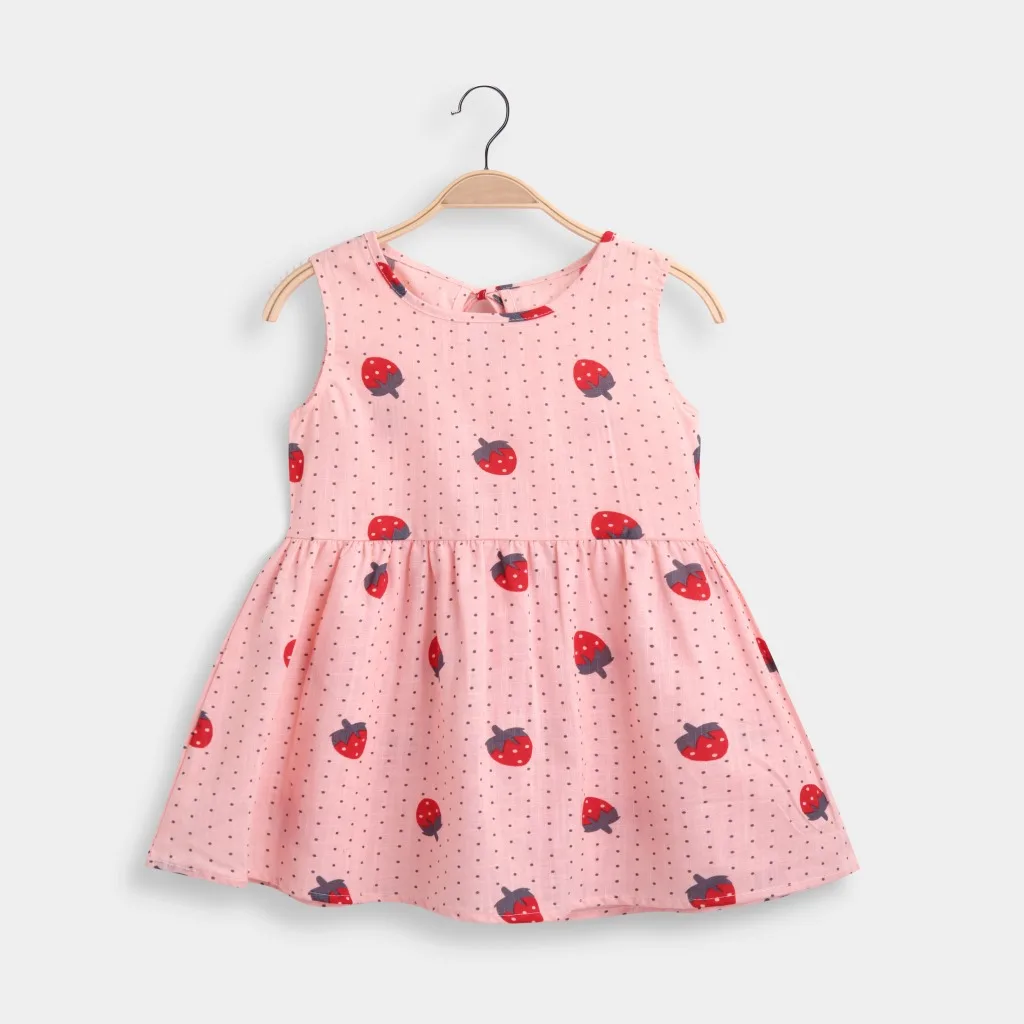 

ZWY1622 Children 2022 Summer Baby Girls Clothes Dress Toddler Cotton Color Dress for Kids 2 3 4 5 6 Years