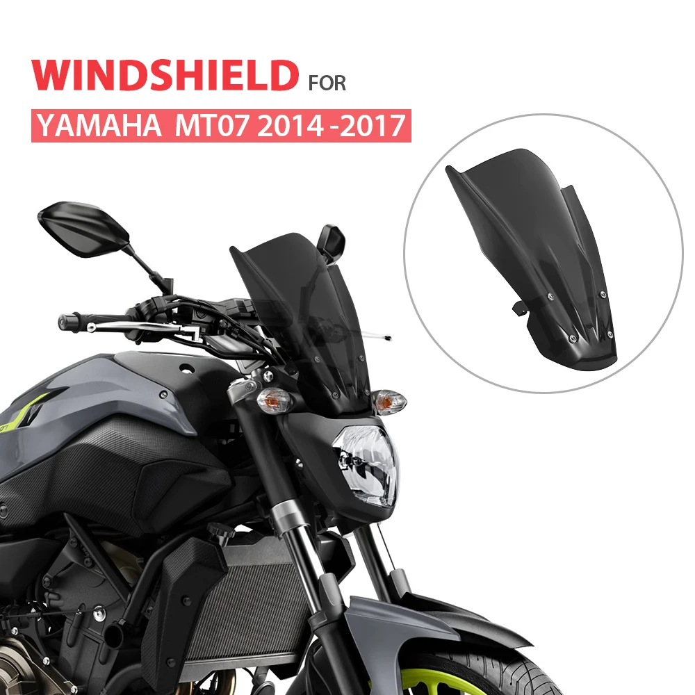 KEMiMOTO ветровое стекло с монтажным кронштейном для YAMAHA MT07 MT 07 FZ-07 FZ07 FZ 07 ветровые дефлекторы