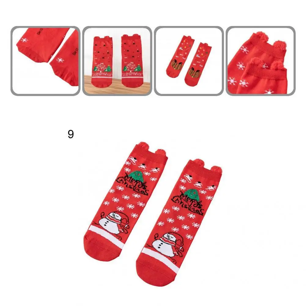 

Practical Women Socks Portable Ornamental Christmas Favor Printing Women Socks Winter Socks Lady Socks 1 Pair
