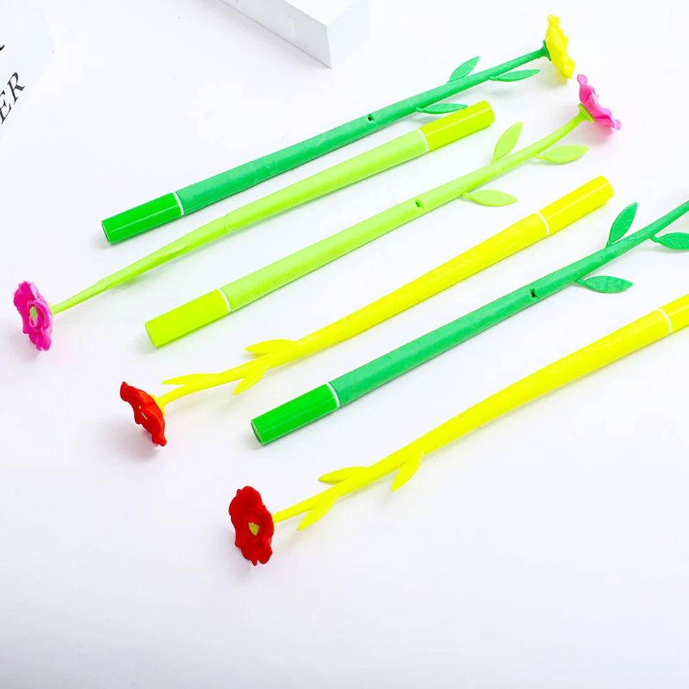 36Pcs Elegant Cool Flower Kawaii Cute Gel Pens Floral Funny Back to School Rollerball Blue Ballpoint Stationery Thing Stuff 2021 |