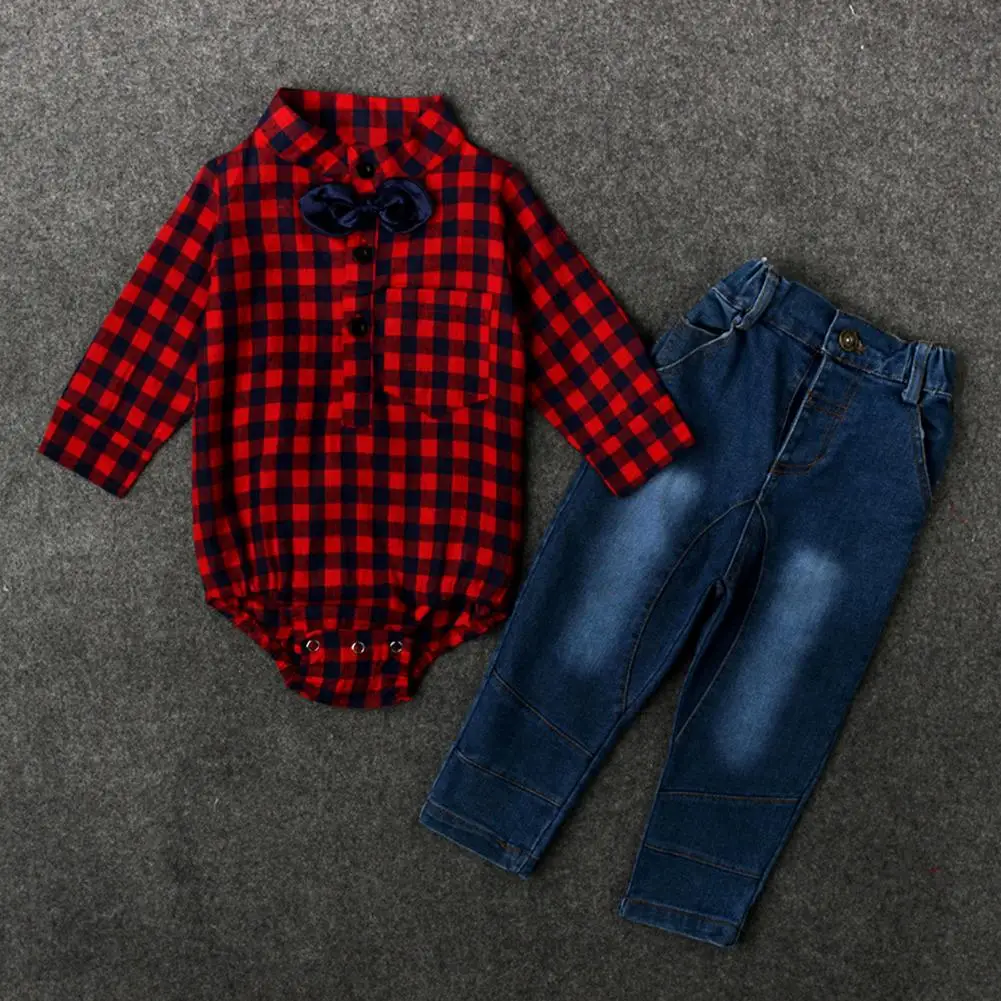 Комплект одежды для отдыха модные милые джентльменские комбинезоны в клетку с