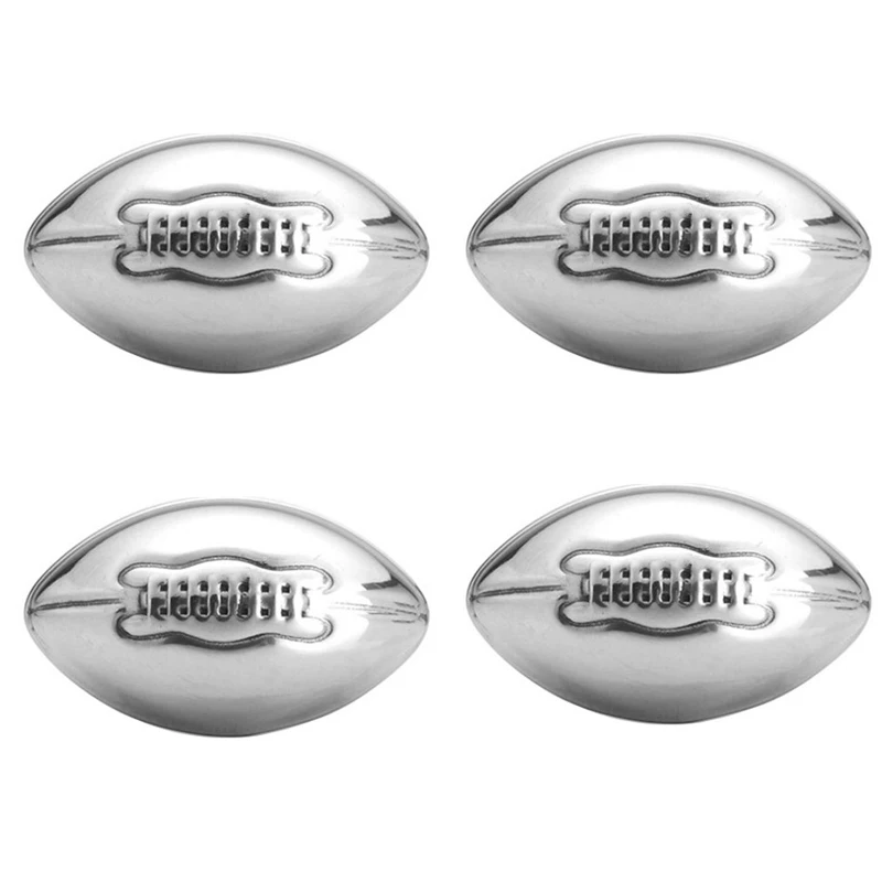 

4pcs Reusable Stainless Steel Wine Cooling Stone Whiskey Cold Drink Skull Rugby Pumpkin Ice Cube Bar Tools Cooling Stone