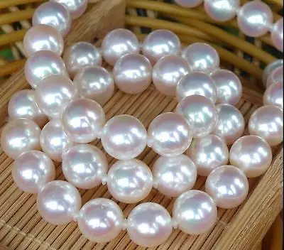 

huge 18INCH 11-12MM NATURAL SOUTH SEA WHITE round PEARL NECKLACE