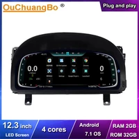 ouchuangbo 12 3 inch dashboard multimedia player for toyota vellfire alphard 20 2008 2014 with wifi 4 cores 32gb gps navigation