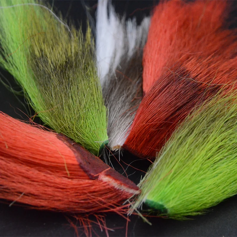 Созерцатель 5 цветов bucktail jig fly fishing стримеры связывающий материал окрашенные волосы оленя для обманщиков классический мухобойка перо