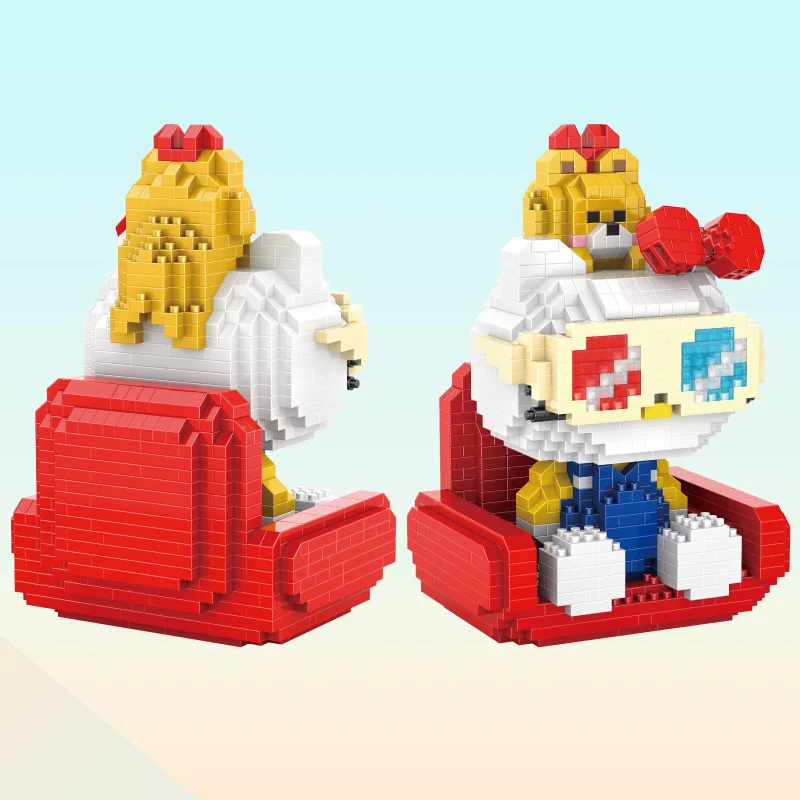 Микро HC магические блоки Мультяшные строительные игрушки Аниме кошка модель
