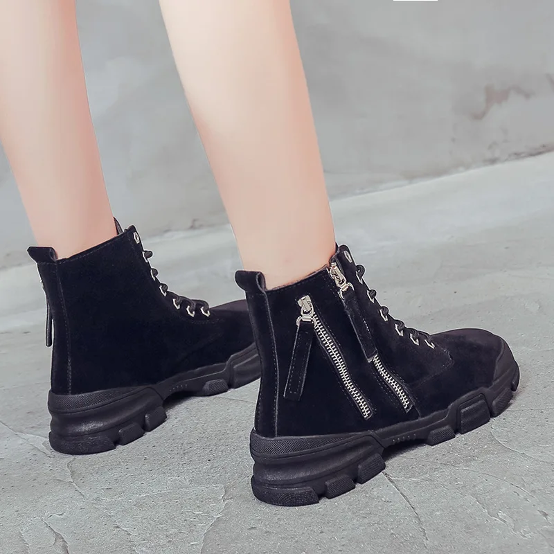 SWYIVY зимние ботинки Женская Тканевая обувь Для женщин 2019 с двух сторон сапоги на