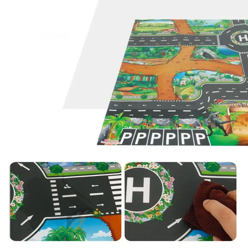 

Kids Climbing Floor Game Pad Dinosaur Traffic Road Baby Crawling Play Mat Children Toy
