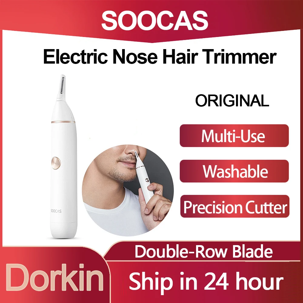 

SOOCAS N1 Electric Nose Hair Trimmer Men Eyebrow Ear Hair Shaver Automatic Razor Portable Clipper Removal Safe Washable Blade