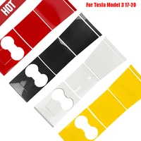 for tesla model 3 17 20 center cup holder console panel abs cover trim carbon fiber car accessories storage box panel card trim