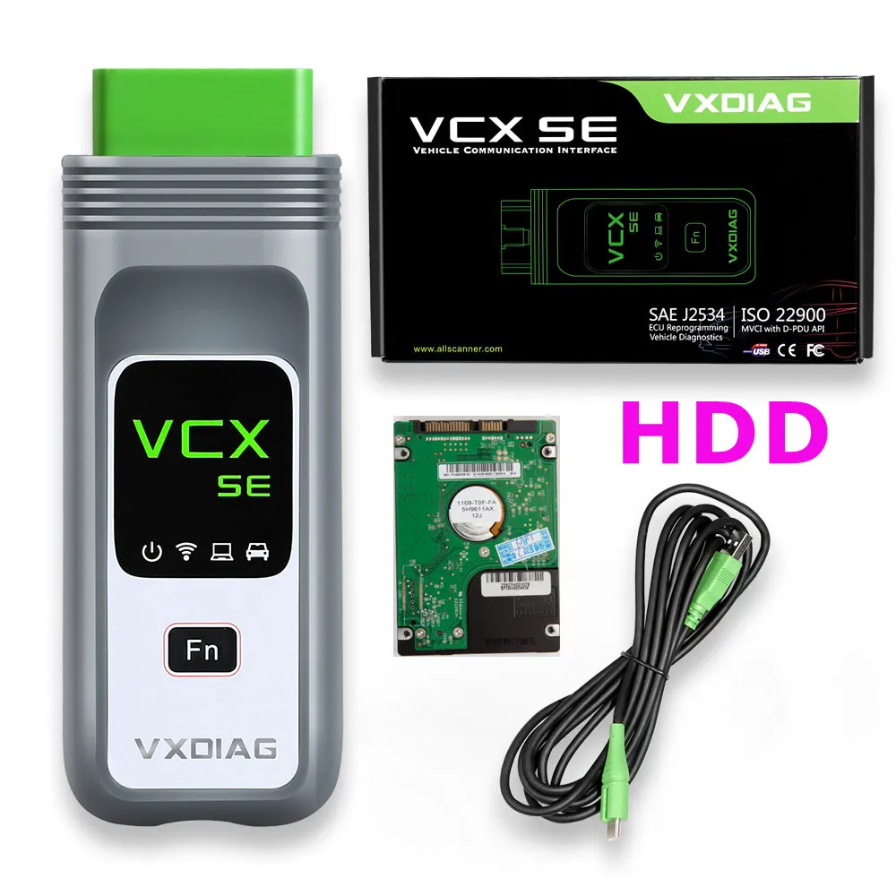 

VXDIAG VCX SE Pro Diagnosis 3 in 1 with 3 Free Car Software HDD for GM / Ford /Mazda / VW /Audi / Honda /Volvo/Toyota/JLR/Subaru