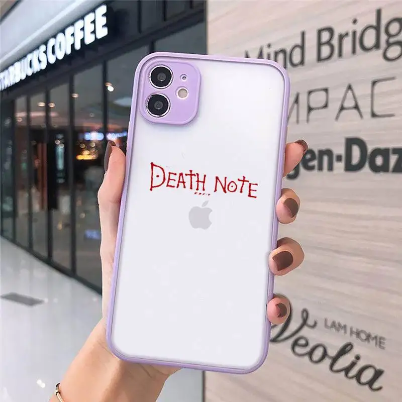 

Anime Manga Death Note Ryuk Phone Cases Matte Transparent for iPhone 7 8 11 12 s mini pro X XS XR MAX Plus cover funda