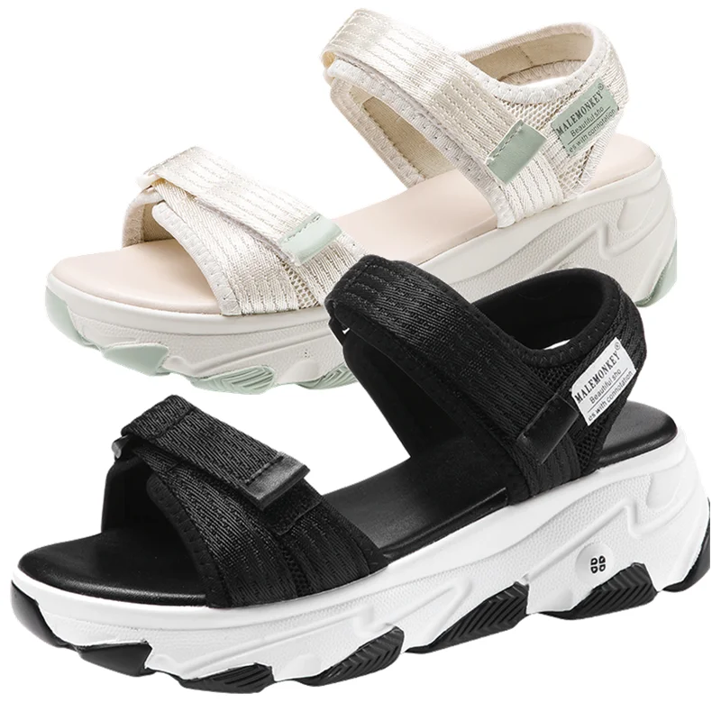 

Holfredterse New Summer Women's Sandals Daily Sports Casual Shoes Ladies Open Toe Sandals Polyurethane Sole Flat Shoes 023177